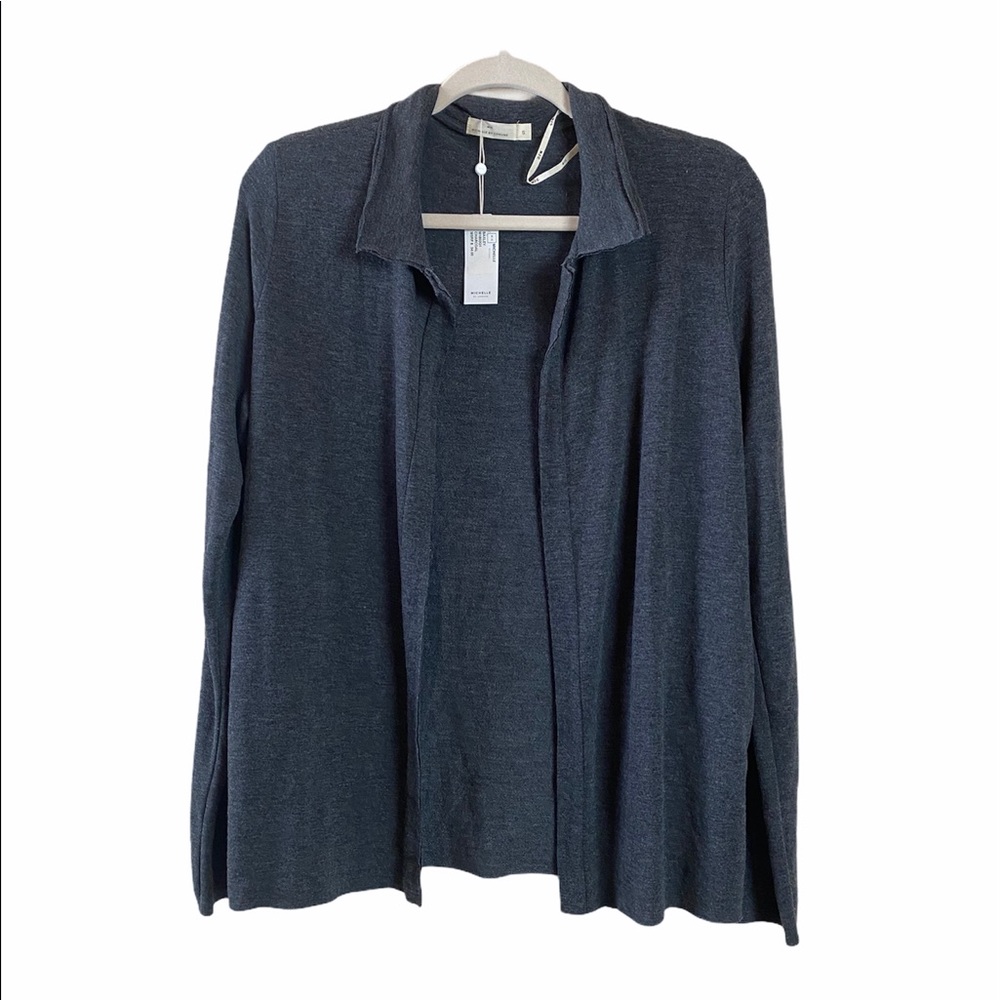 Michelle by Comune Baxley Charcoal Open Cardigan Size Small